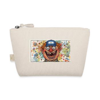 Argentine fan clown with football chaos - Organic Pouch - nature - Front