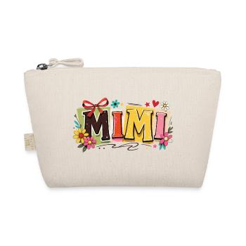 Mimi Granny Flowers Gift Retro Grandma - Organic Pouch - nature - Front