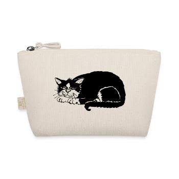 Katze chillig Kater relaxen - Bio-Täschchen - Natur - Vorne