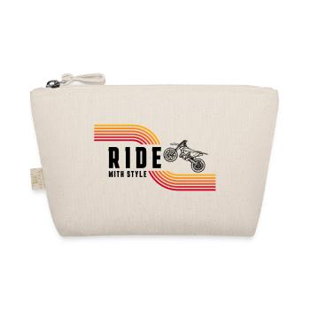 Retro Motorrad Vintage - Bio-Täschchen - Natur - Vorne