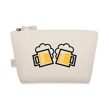 2 Bayrische Bierkrüge Prosten (Bier Maßkrüge / 2C) - Bio-Täschchen - Natur - Vorne