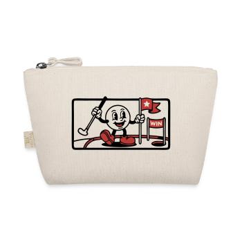 Minigolf Retro Cartoon Golfball JGA Team - Bio-Täschchen - Natur - Vorne