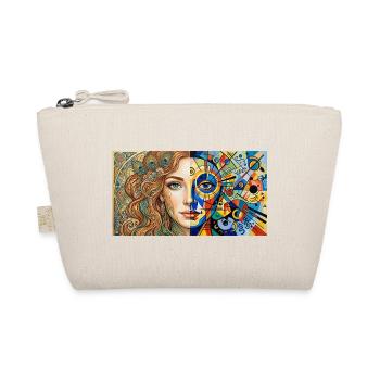 Dual Portrait: Nature Meets Abstract - Organic Pouch - nature - Front