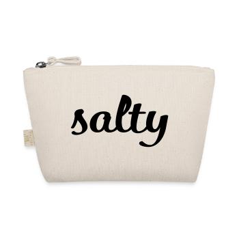 Salty Minimalist Spruch T-Shirt - Bio-Täschchen - Natur - Vorne