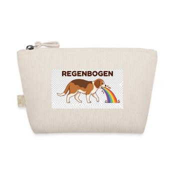 Beagle mit Regenbogenstrahl - Bio-Täschchen - Natur - Vorne