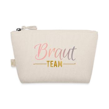 Braut Team Ringe Federn JGA Junggesellenabschied - Bio-Täschchen - Natur - Vorne