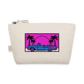 Retro 80s Car Logo - Organic Pouch - nature - Front