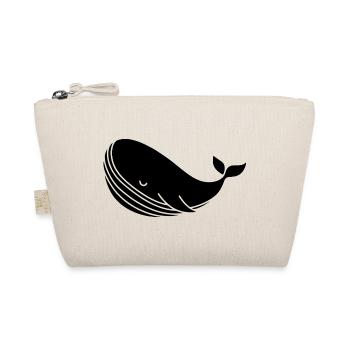 Wal Silhouette minimalistisches Meeresmotiv - Bio-Täschchen - Natur - Vorne