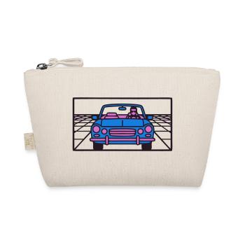 Retro Car Miami Logo - Organic Pouch - nature - Front