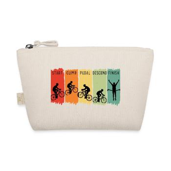 Retro Cycling Steps Start Climb Pedal Finish - Bio-Täschchen - Natur - Vorne