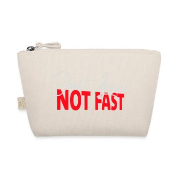 Just Loud Not Fast Laut Nicht Schnell Spruch Logo  - Bio-Täschchen - Natur - Vorne