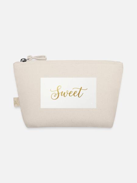 Goldene Script-Schrift Sweet - Bio-Täschchen - Natur