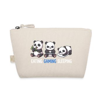 Eating Gaming Sleeping Panda Zocker Gamer - Bio-Täschchen - Natur - Vorne