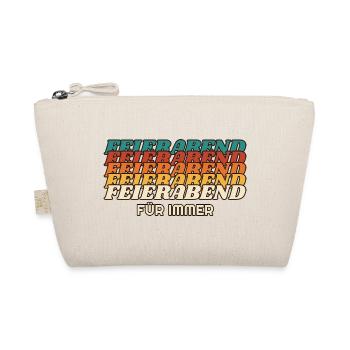 Feierabend für immer - Retro Schrift - Bio-Täschchen - Natur - Vorne