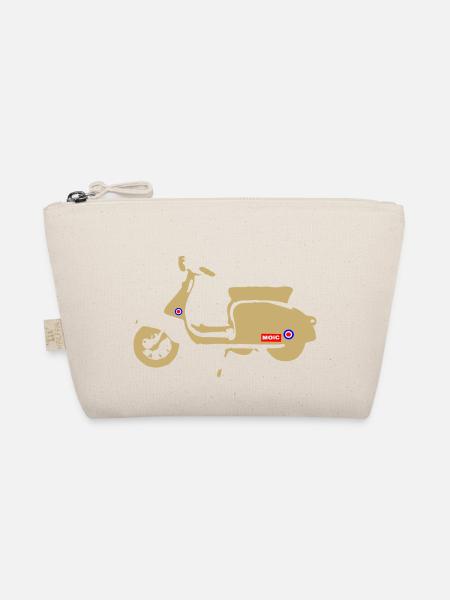 Retro Scooter - Organic Pouch - nature
