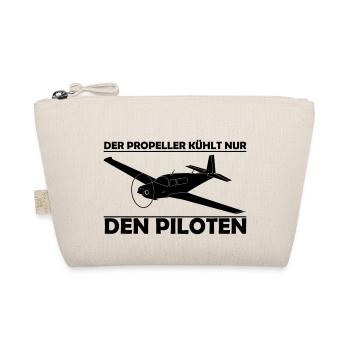 Mooney Motorflugzeug Geschenk - Bio-Täschchen - Natur - Vorne