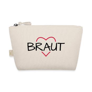 Braut Herz JunggesellinnenabschiedHochzeit - Bio-Täschchen - Natur - Vorne