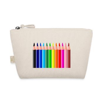 school schule lernen teacher lehrer pencil stift p - Bio-Täschchen - Natur - Vorne