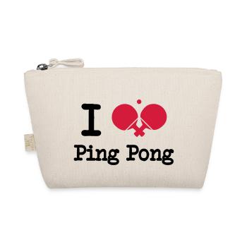 i_love_ping_pong_1__f2 - Organic Pouch - nature - Front