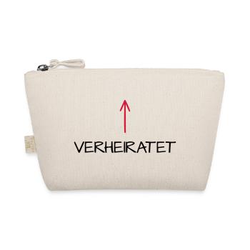 Verheiratet Pfeil Hochzeit Partnerlook - Bio-Täschchen - Natur - Vorne