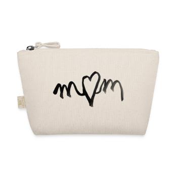 I heart MOM love - the gift for Mother's Day - Organic Pouch - nature - Front