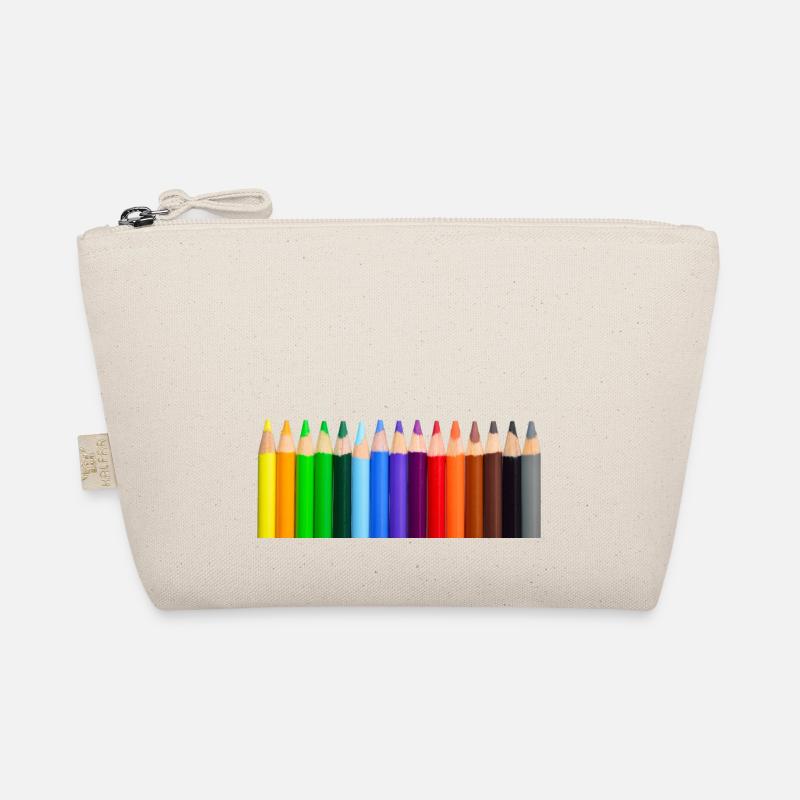 Bunte Stifte - Bio-Täschchen - Natur