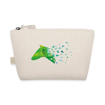 Green horse head horse gift - Organic Pouch - nature - Front