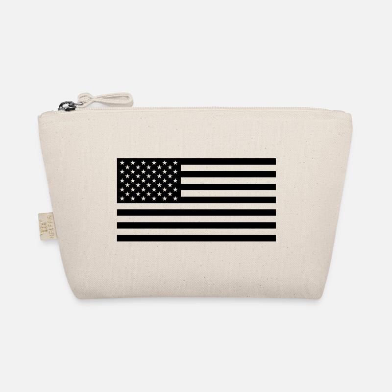 Black US flag Bio-Täschchen