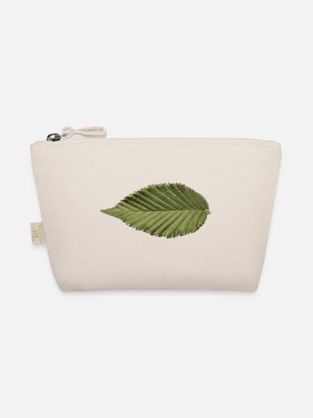 Structure foliaire : motif vert olive - Trousse biologique - nature - Devant