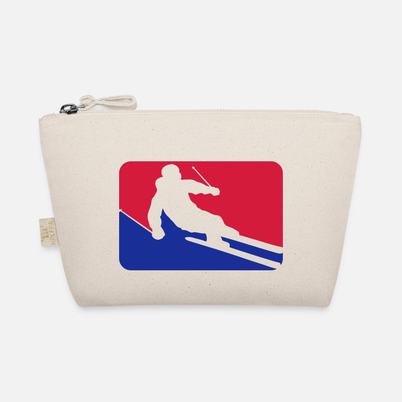 button frame shield ski drive down mountain winter Organic Pouch