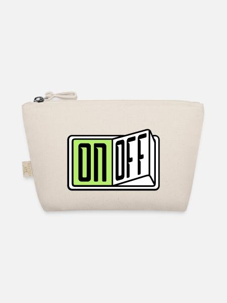 on off switch button button turn off - Organic Pouch - nature - Front