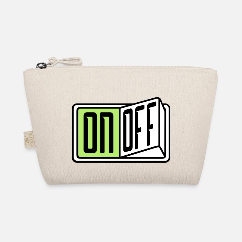 on off schalter taste button einschalten ausschalt Bio-Täschchen