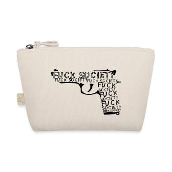 fuck society gun revolver gun - Organic Pouch - nature - Front