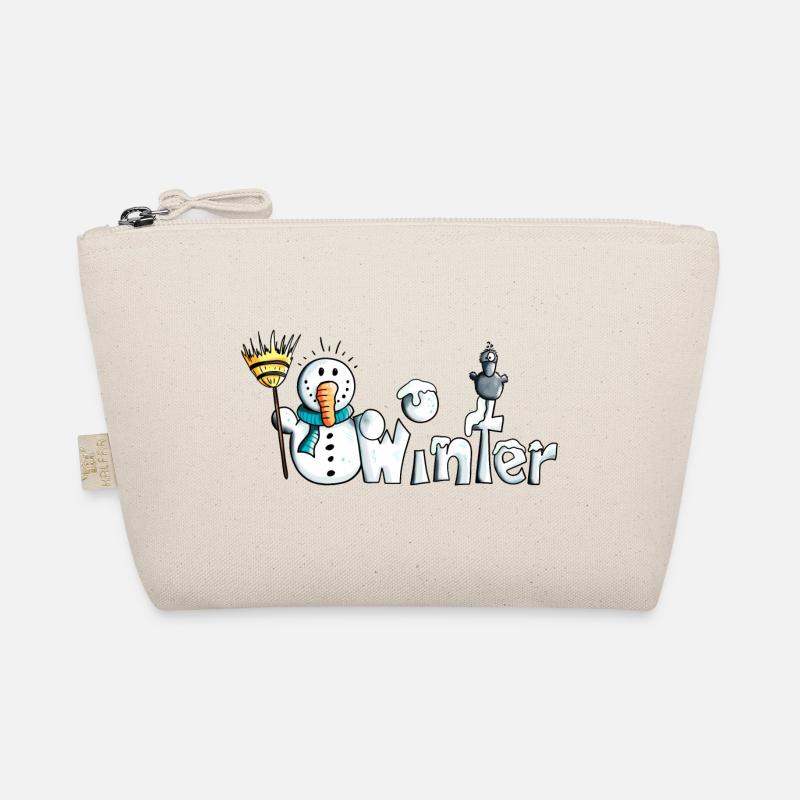 Happy Winter - Bio-Täschchen - Natur