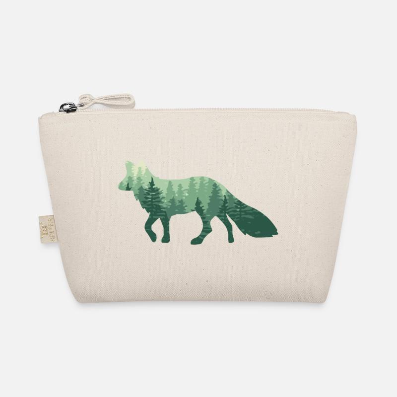 Fuchs Wald / fox with forest - Bio-Täschchen - Natur