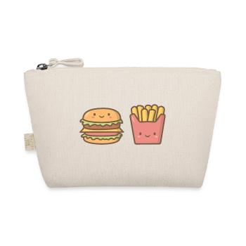 Süßer Burger und Pommes, perfekt zusammen - Bio-Täschchen - Natur - Vorne
