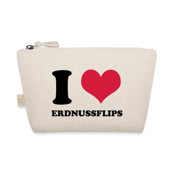 I Love Erdnussflips - Bio-Täschchen - Natur - Vorne