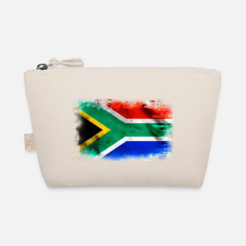 Südafrika Flagge - Bio-Täschchen - Natur