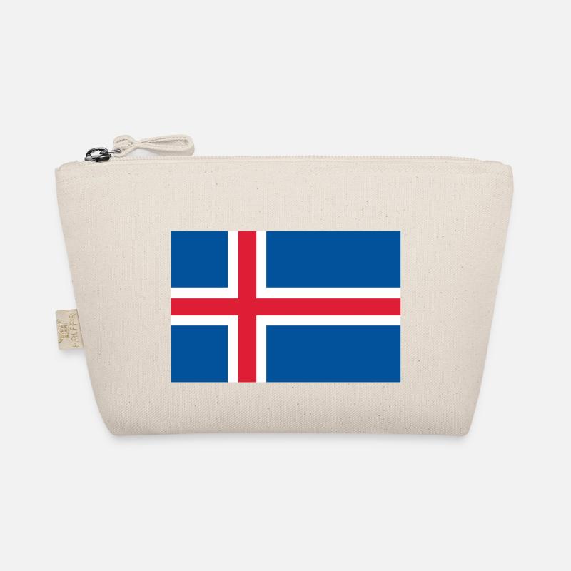 Island Flagge - Bio-Täschchen - Natur