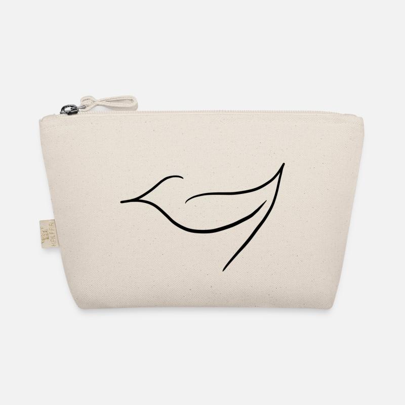 Vogel Minimalistisch - Bio-Täschchen - Natur
