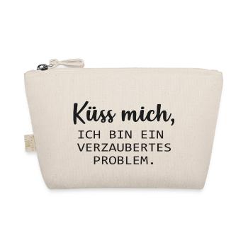Küss mich, ich bin ein verzaubertes Problem. :* - Bio-Täschchen - Natur - Vorne