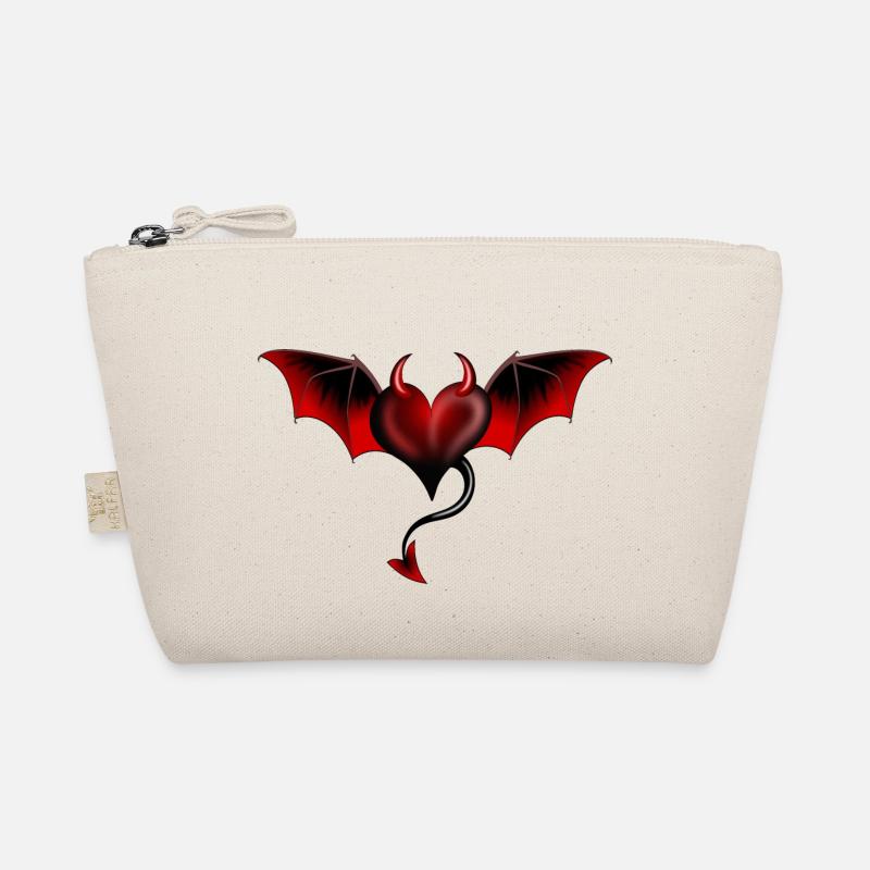 Heart Devil Satan Lucifer Evil - Organic Pouch - nature