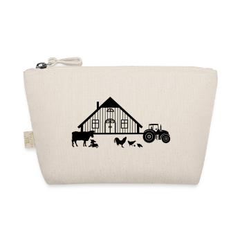 Farm tractor cow calf chickens rooster chicks - Organic Pouch - nature - Front
