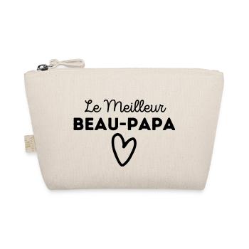 le meilleur beau papa coeur cadeau original - Trousse biologique - nature - Devant