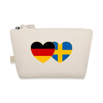 Deutschland Schweden Flagge Herz - Bio-Täschchen - Natur - Vorne