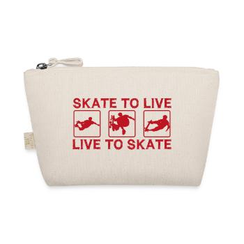 Skate to live, live to skate - Organic Pouch - nature - Front