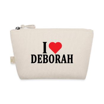T-Shirt Ich liebe Deborah T-Shirt Geschenkidee - Bio-Täschchen - Natur - Vorne