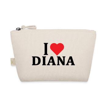 T-Shirt Ich liebe Diana T-Shirt Geschenkidee - Bio-Täschchen - Natur - Vorne