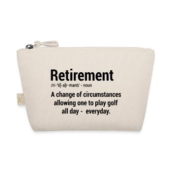 Retirement Definition Noun Golf Player Golfing Put - Bio-Täschchen - Natur - Vorne