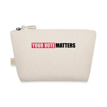 your vote matters quote - Organic Pouch - nature - Front